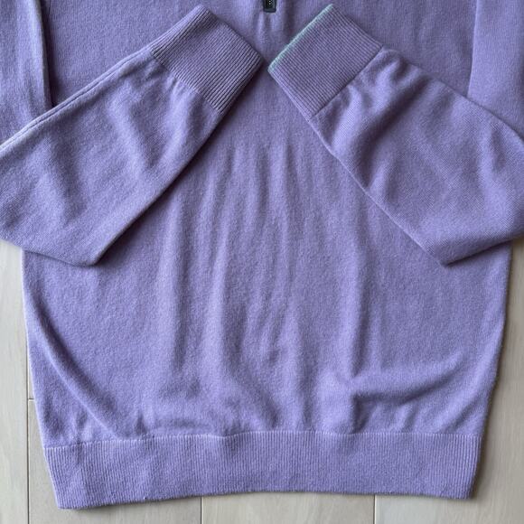 Greyson 1/4 Zip Pullover M Purple Wool Golf Sportswear Lightweight Outerwear - Picture 5 of 9